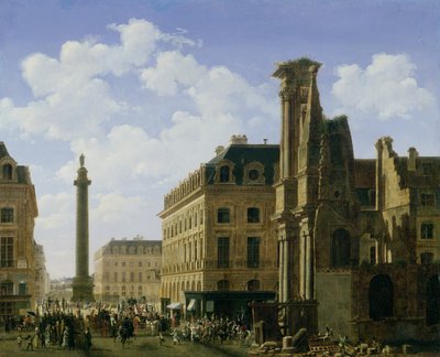 La Place Vendome, 1808 da Etienne Bouhot